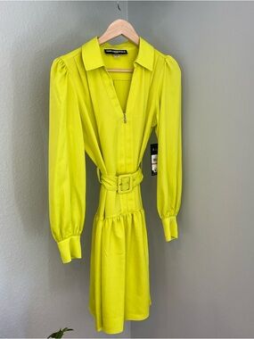 Karl Lagerfeld Paris Belted A-line Dress